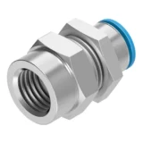 QSSF-1/2-16-B - Bulkhead Push-In Fitting - Festo Pneumatic Fittings