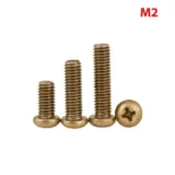 Copper Pan Head Screws M2 - 50pcs