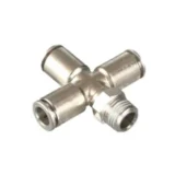 Trachea Quick Cross Four-Way Joint Full Copper Nickel-Plated PZR6-M5PZR4 / 8-03 / 04